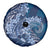 Navy Blue Polynesia Hammerhead Shark Tattoo With Plumeria Lei Spare Tire Cover