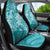 Teal Polynesia Hammerhead Shark Tattoo With Plumeria Lei Car Seat Cover