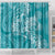 Teal Polynesia Hammerhead Shark Tattoo With Plumeria Lei Shower Curtain