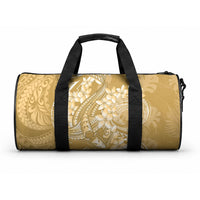 Yellow Polynesia Hammerhead Shark Tattoo With Plumeria Lei Duffle Bag LT14 One size Yellow - Polynesian Pride