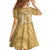 Yellow Polynesia Hammerhead Shark Tattoo With Plumeria Lei Family Matching Off Shoulder Maxi Dress and Hawaiian Shirt