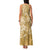 Yellow Polynesia Hammerhead Shark Tattoo With Plumeria Lei Family Matching Tank Maxi Dress and Hawaiian Shirt