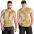 Yellow Polynesia Hammerhead Shark Tattoo With Plumeria Lei Men Tank Top