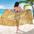 Yellow Polynesia Hammerhead Shark Tattoo With Plumeria Lei Sarong