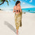 Yellow Polynesia Hammerhead Shark Tattoo With Plumeria Lei Sarong