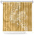 Yellow Polynesia Hammerhead Shark Tattoo With Plumeria Lei Shower Curtain