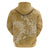 Yellow Polynesia Hammerhead Shark Tattoo With Plumeria Lei Zip Hoodie