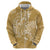 Yellow Polynesia Hammerhead Shark Tattoo With Plumeria Lei Zip Hoodie