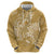 Yellow Polynesia Hammerhead Shark Tattoo With Plumeria Lei Zip Hoodie