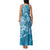 Blue Polynesia Hammerhead Shark Tattoo With Plumeria Lei Family Matching Tank Maxi Dress and Hawaiian Shirt