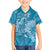 Blue Polynesia Hammerhead Shark Tattoo With Plumeria Lei Family Matching Tank Maxi Dress and Hawaiian Shirt