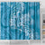 Blue Polynesia Hammerhead Shark Tattoo With Plumeria Lei Shower Curtain