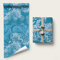 Blue Polynesia Hammerhead Shark Tattoo With Plumeria Lei Wrapping Paper - Polynesian Pride