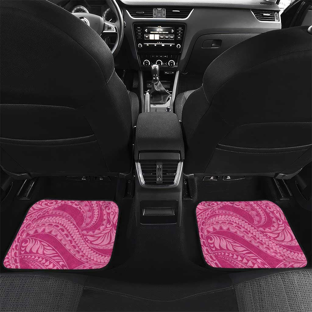 Pink Polynesia Hammerhead Shark Tattoo With Plumeria Lei Car Mats