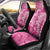 Pink Polynesia Hammerhead Shark Tattoo With Plumeria Lei Car Seat Cover