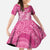 Pink Polynesia Hammerhead Shark Tattoo With Plumeria Lei Family Matching Tank Maxi Dress and Hawaiian Shirt