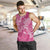 Pink Polynesia Hammerhead Shark Tattoo With Plumeria Lei Men Tank Top