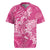 Pink Polynesia Hammerhead Shark Tattoo With Plumeria Lei Rugby Jersey
