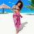 Pink Polynesia Hammerhead Shark Tattoo With Plumeria Lei Sarong