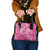 Pink Polynesia Hammerhead Shark Tattoo With Plumeria Lei Shoulder Handbag