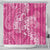 Pink Polynesia Hammerhead Shark Tattoo With Plumeria Lei Shower Curtain