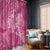 Pink Polynesia Hammerhead Shark Tattoo With Plumeria Lei Window Curtain