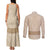 Mauri Ribaberiki Kiribati Couples Matching Tank Maxi Dress and Long Sleeve Button Shirt Cowrie Shells Lei Palm Leaf Weaving