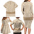 Mauri Ribaberiki Kiribati Family Matching Long Sleeve Bodycon Dress and Hawaiian Shirt Cowrie Shells Lei Palm Leaf Weaving