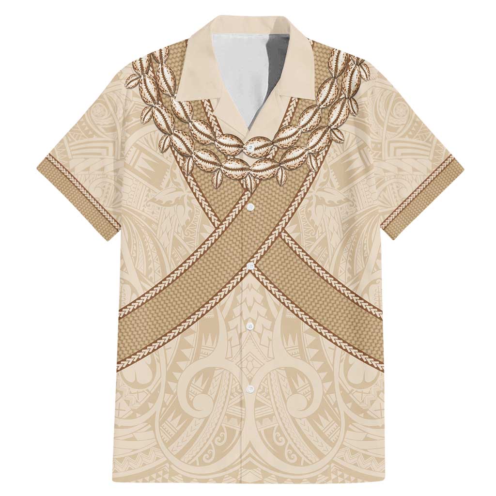 Mauri Ribaberiki Kiribati Family Matching Mermaid Dress and Hawaiian Shirt Cowrie Shells Lei Palm Leaf Weaving