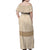 Mauri Ribaberiki Kiribati Family Matching Off Shoulder Maxi Dress and Hawaiian Shirt Cowrie Shells Lei Palm Leaf Weaving