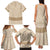 Mauri Ribaberiki Kiribati Family Matching Tank Maxi Dress and Hawaiian Shirt Cowrie Shells Lei Palm Leaf Weaving