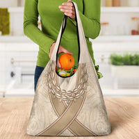 Mauri Ribaberiki Kiribati Grocery Bag Cowrie Shells Lei Palm Leaf Weaving