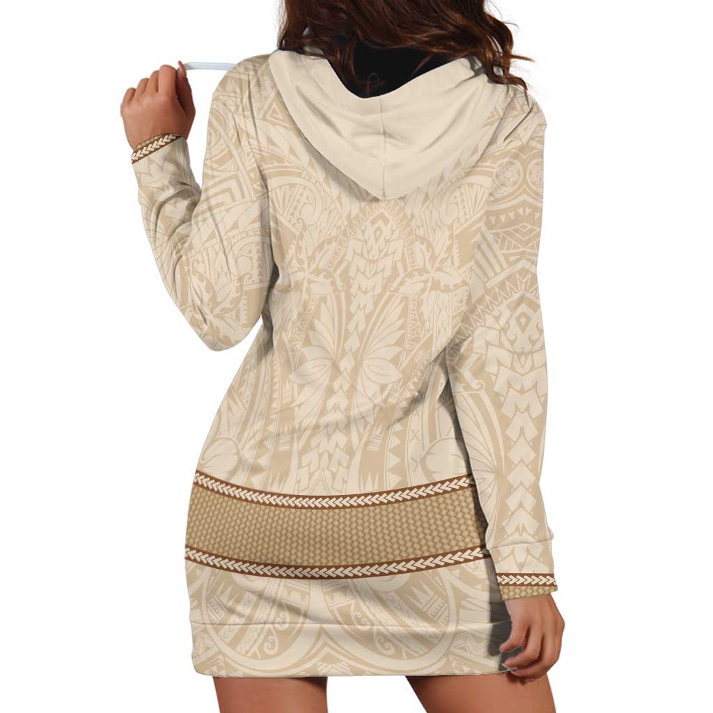 Mauri Ribaberiki Kiribati Hoodie Dress Cowrie Shells Lei Palm Leaf Weaving