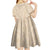 Mauri Ribaberiki Kiribati Kid Short Sleeve Dress Cowrie Shells Lei Palm Leaf Weaving
