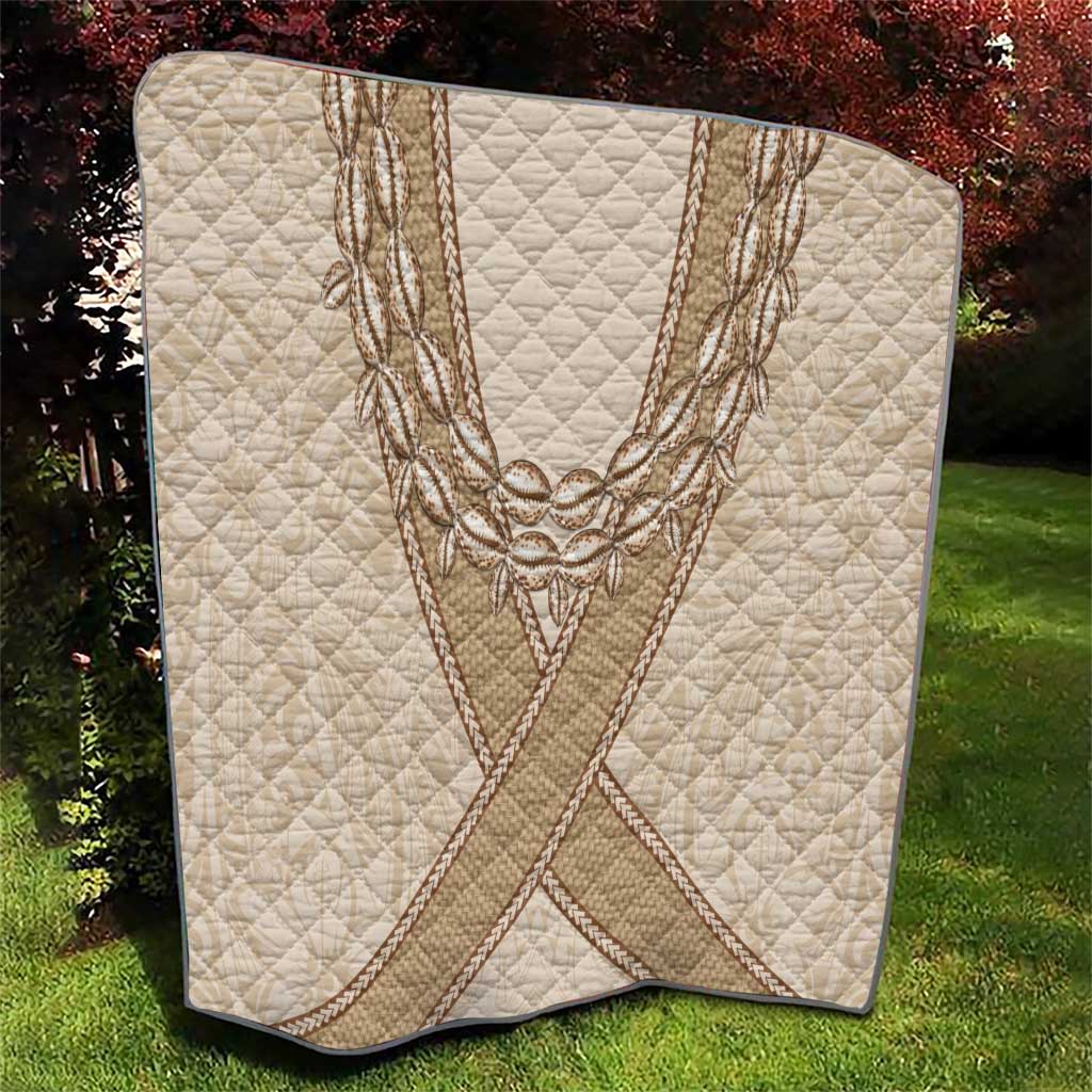 Mauri Ribaberiki Kiribati Quilt Cowrie Shells Lei Palm Leaf Weaving