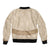 Mauri Ribaberiki Kiribati Sleeve Zip Bomber Jacket Cowrie Shells Lei Palm Leaf Weaving