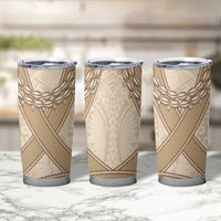 Mauri Ribaberiki Kiribati Tumbler Cup Cowrie Shells Lei Palm Leaf Weaving