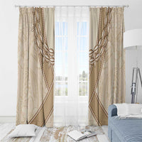 Mauri Ribaberiki Kiribati Window Curtain Cowrie Shells Lei Palm Leaf Weaving