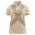 Mauri Ribaberiki Kiribati Women Polo Shirt Cowrie Shells Lei Palm Leaf Weaving