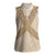 Mauri Ribaberiki Kiribati Women Sleeveless Polo Shirt Cowrie Shells Lei Palm Leaf Weaving