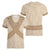Mauri Ribaberiki Kiribati Women V-Neck T-Shirt Cowrie Shells Lei Palm Leaf Weaving