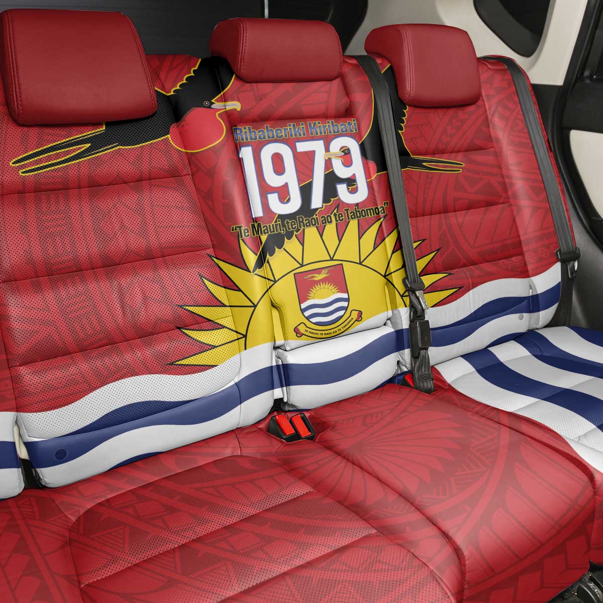 Mauri Kiribati Independence Day Back Car Seat Cover 1979 Proud National Frigatebird