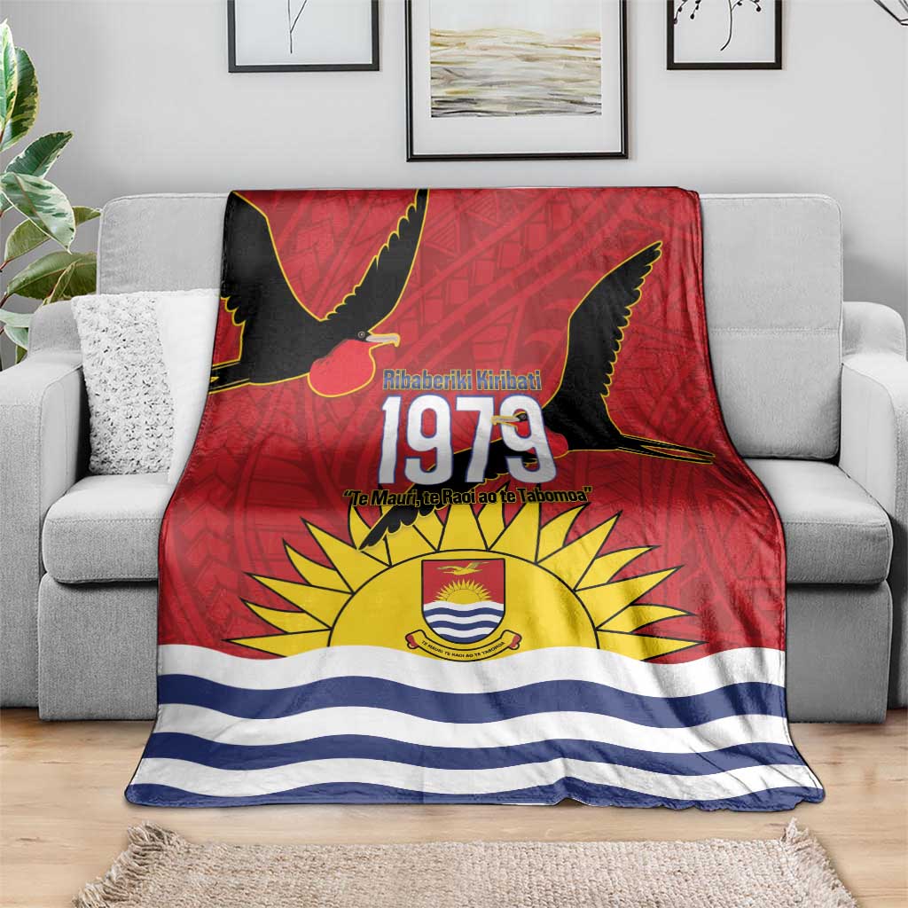 Mauri Kiribati Independence Day Blanket 1979 Proud National Frigatebird