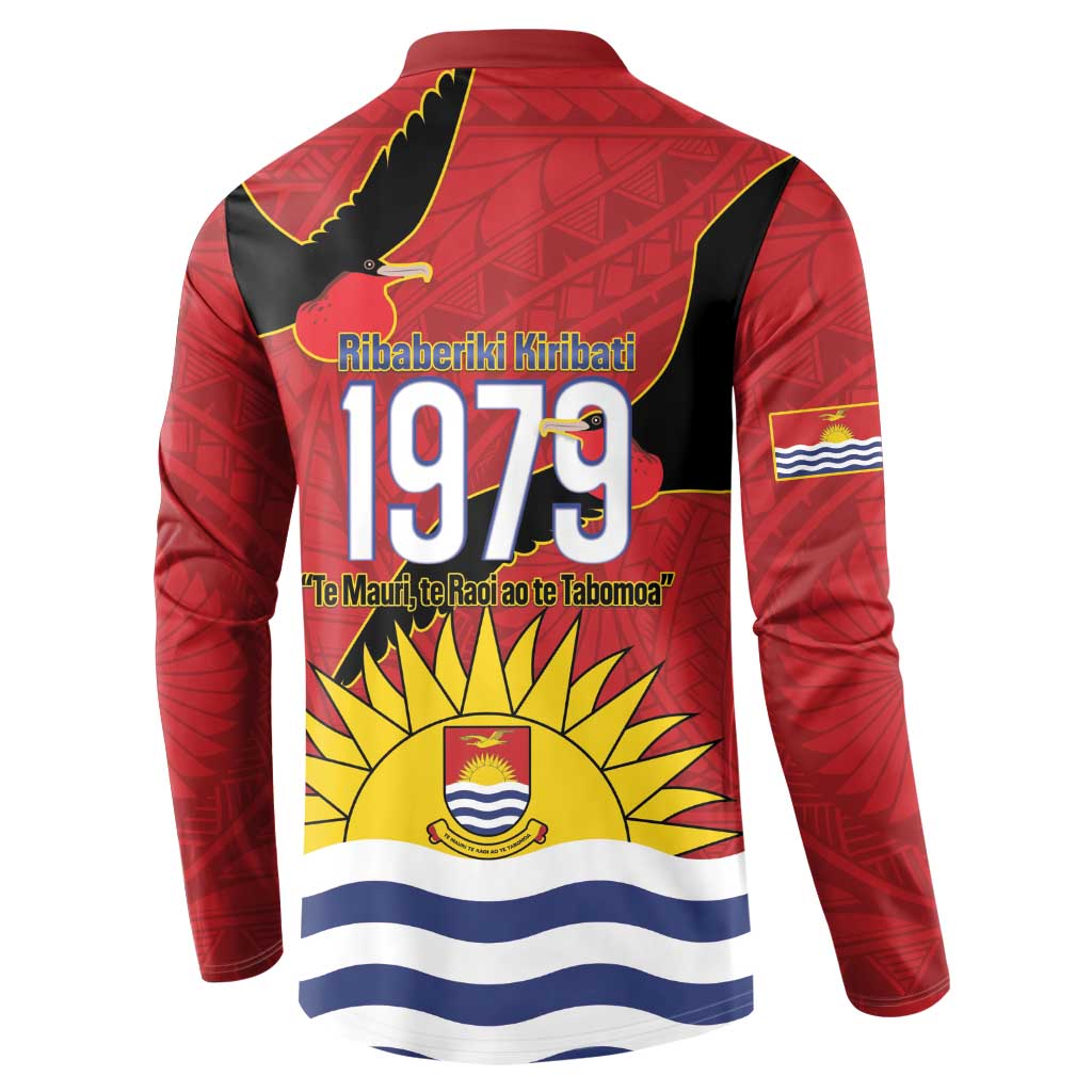 Mauri Kiribati Independence Day Button Sweatshirt 1979 Proud National Frigatebird