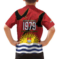 Mauri Kiribati Independence Day Family Matching Long Sleeve Bodycon Dress and Hawaiian Shirt 1979 Proud National Frigatebird