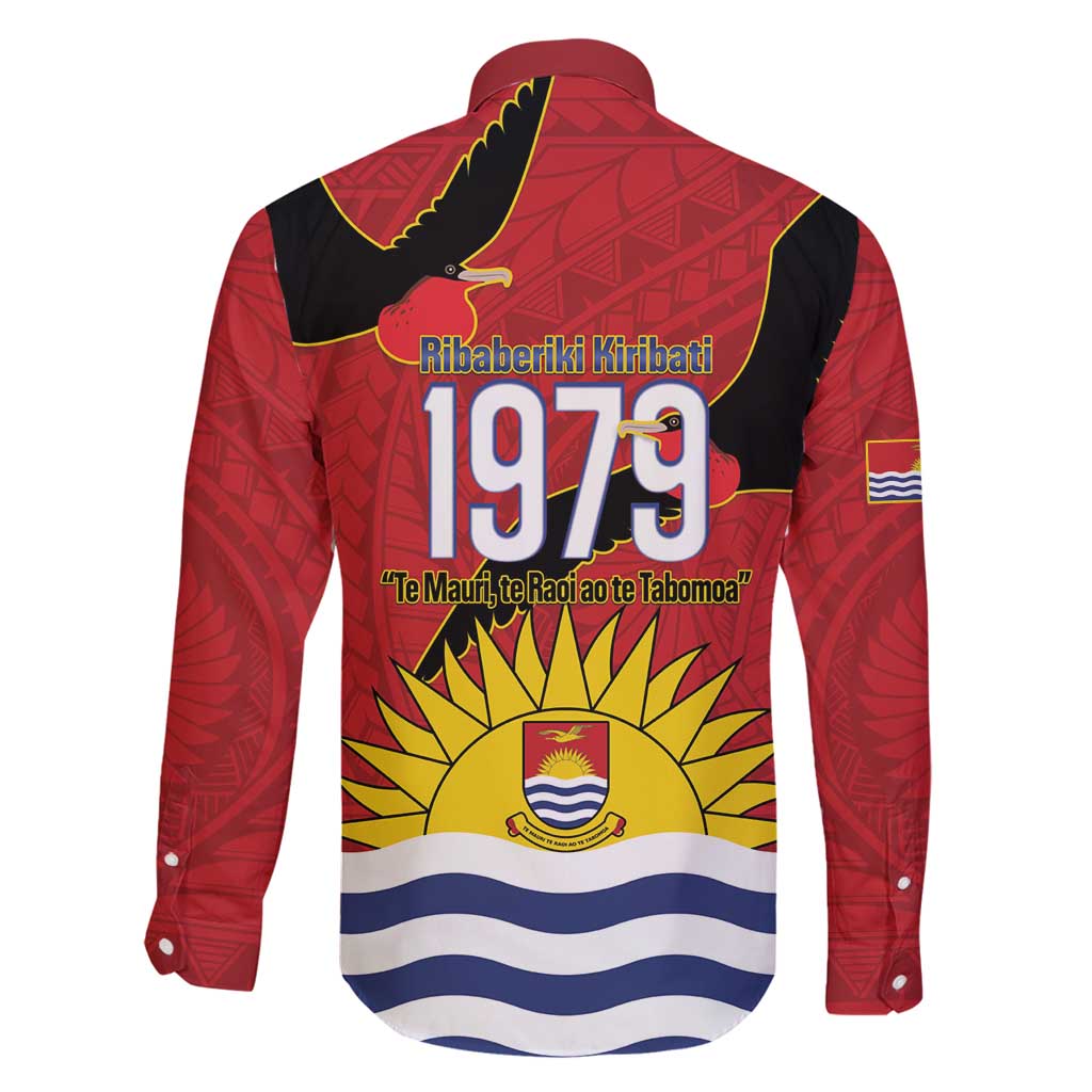 Mauri Kiribati Independence Day Family Matching Tank Maxi Dress and Hawaiian Shirt 1979 Proud National Frigatebird