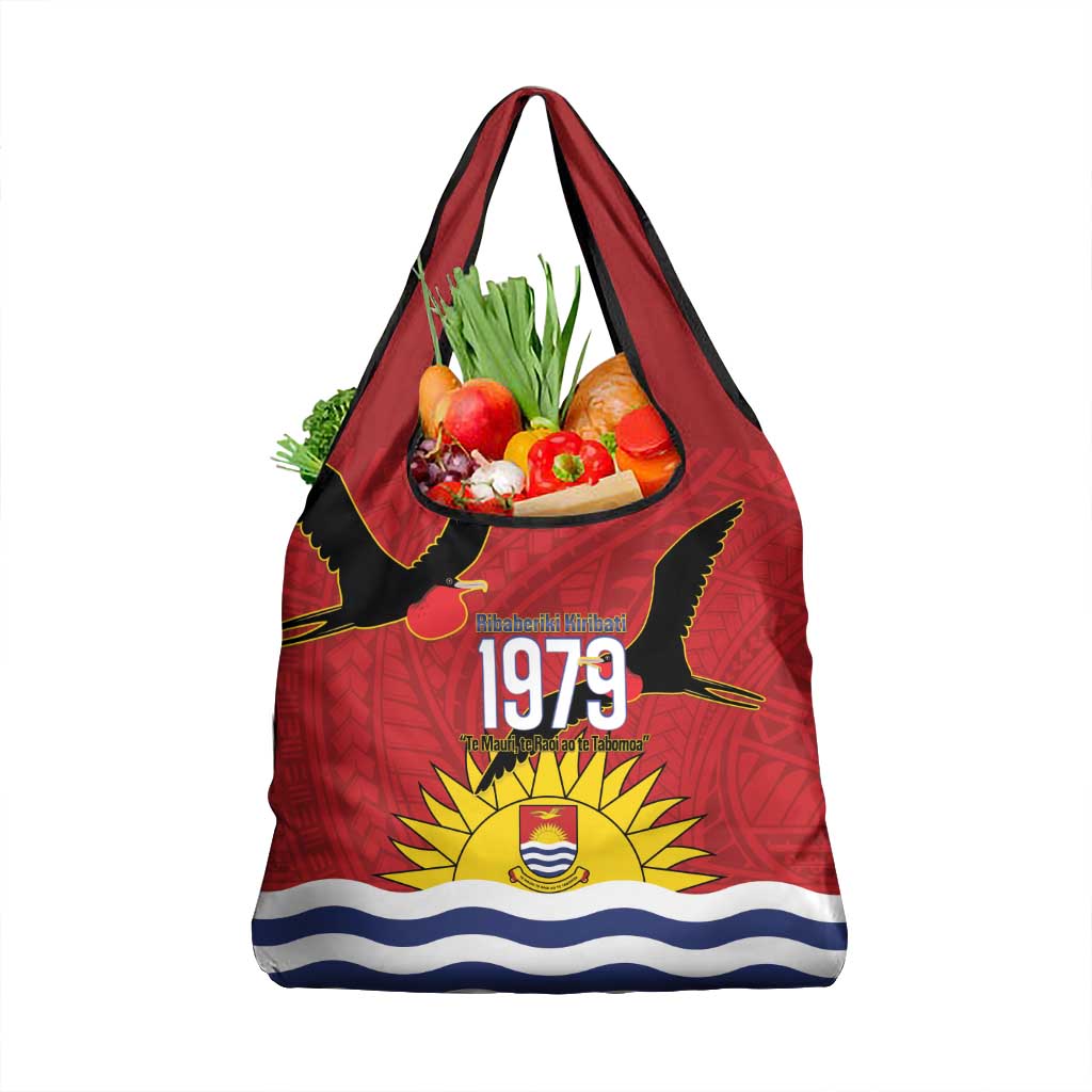 Mauri Kiribati Independence Day Grocery Bag 1979 Proud National Frigatebird