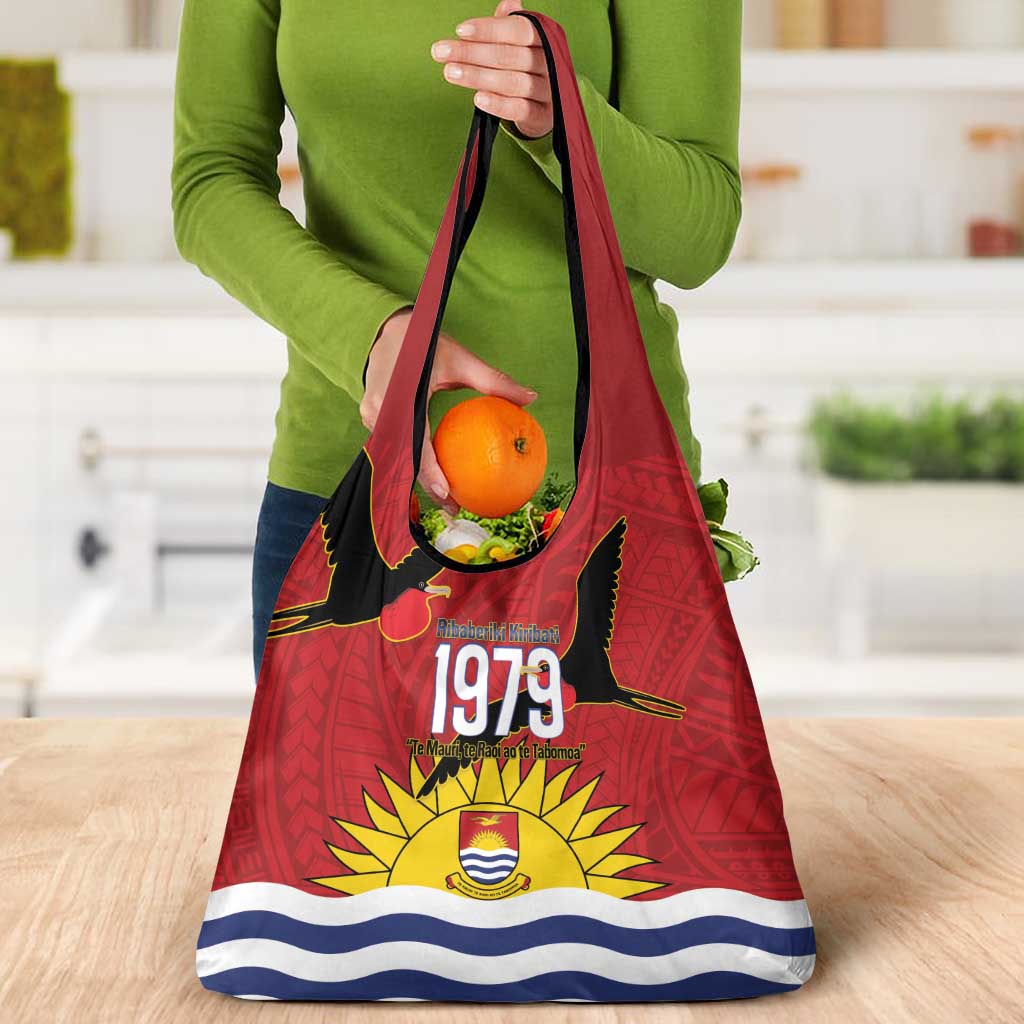 Mauri Kiribati Independence Day Grocery Bag 1979 Proud National Frigatebird