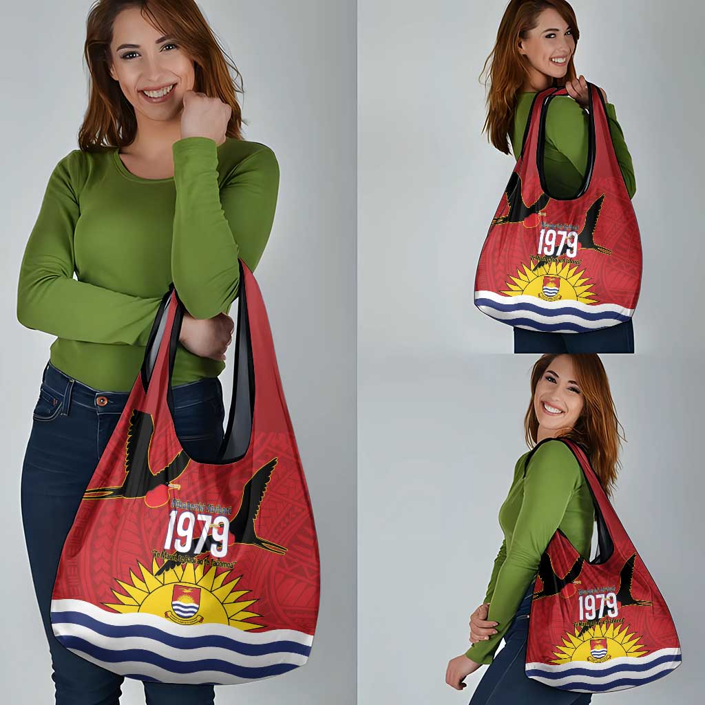 Mauri Kiribati Independence Day Grocery Bag 1979 Proud National Frigatebird