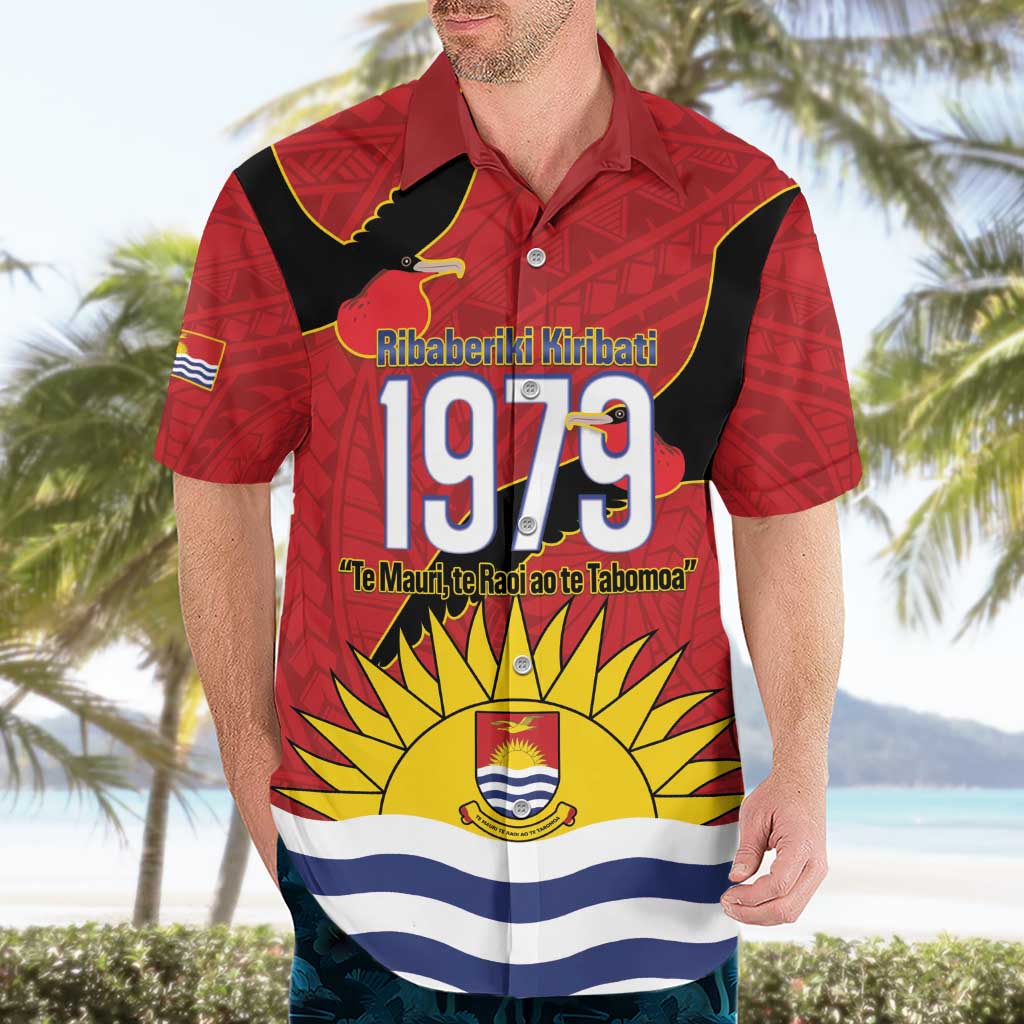 Mauri Kiribati Independence Day Hawaiian Shirt 1979 Proud National Frigatebird